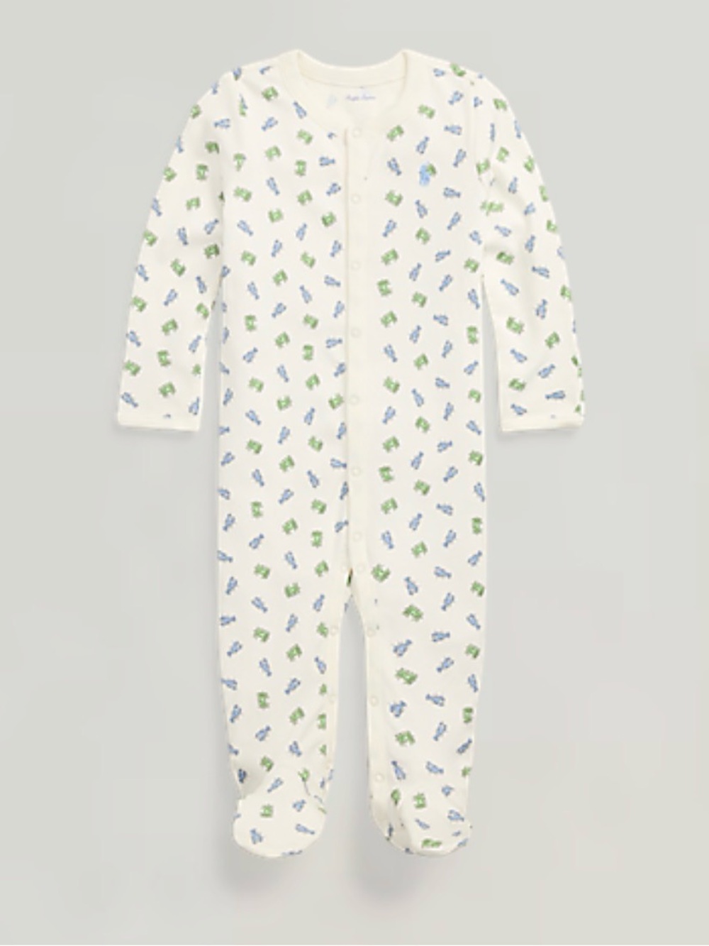 6M Ralph Lauren Baby Boy crab-motif footed pajamas